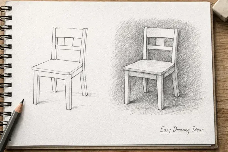 Easy drawing ideas negative space drawing example