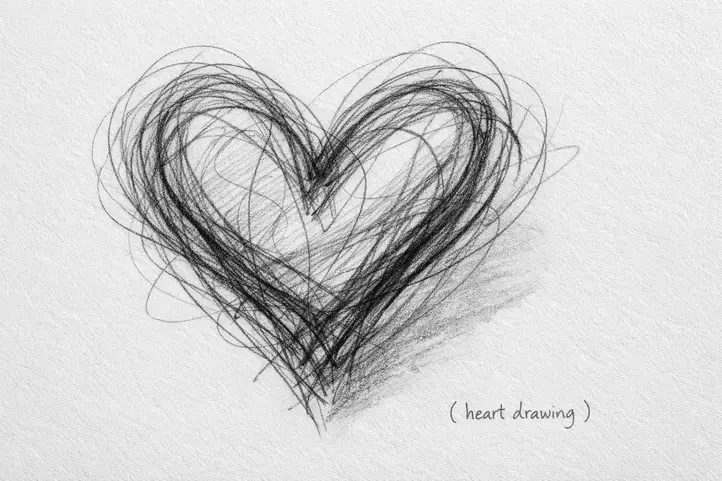 Abstract Heart Drawing