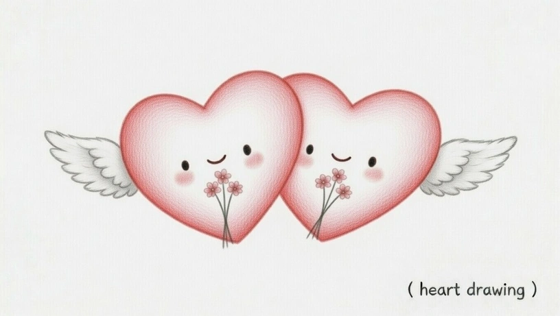 Intertwined Heart Drawing