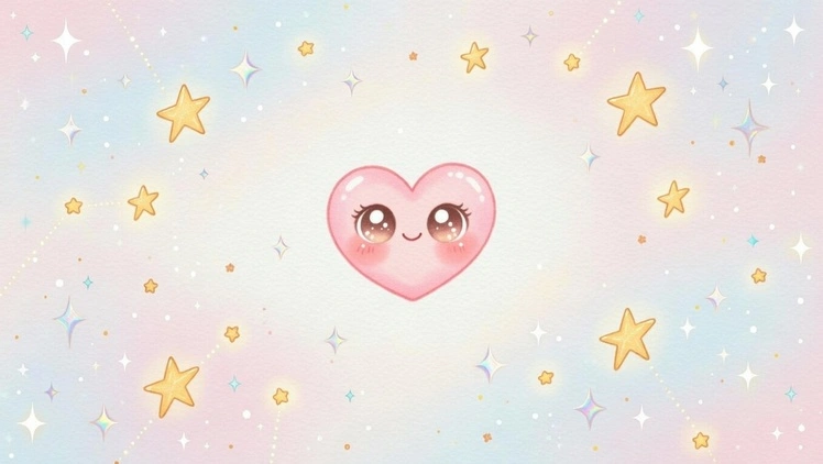 Kawaii Style Heart Drawing