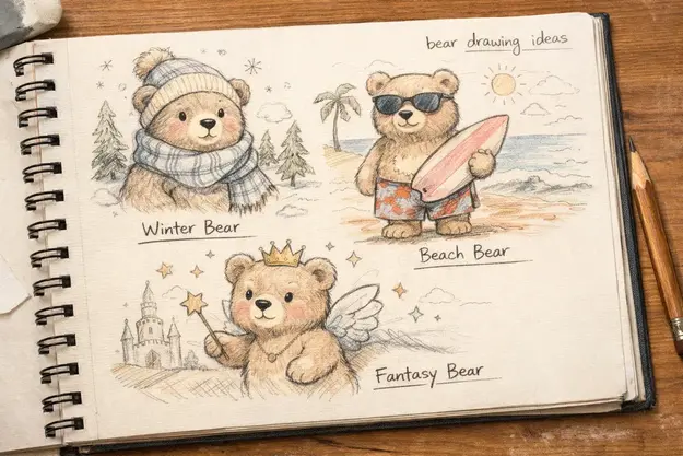 bear drawing ideas creative themed bears