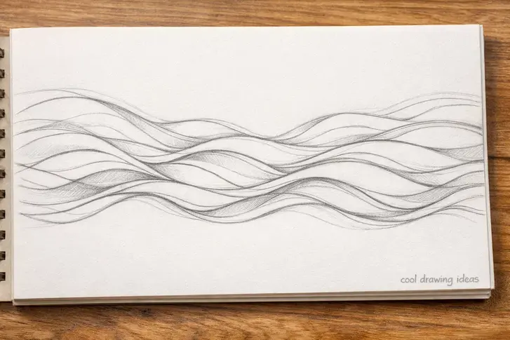 abstract wave line doodle cool drawing ideas flowing line pattern drawing