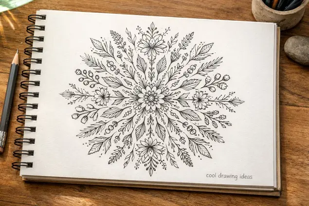 botanical mandala drawing cool drawing ideas floral mandala sketch