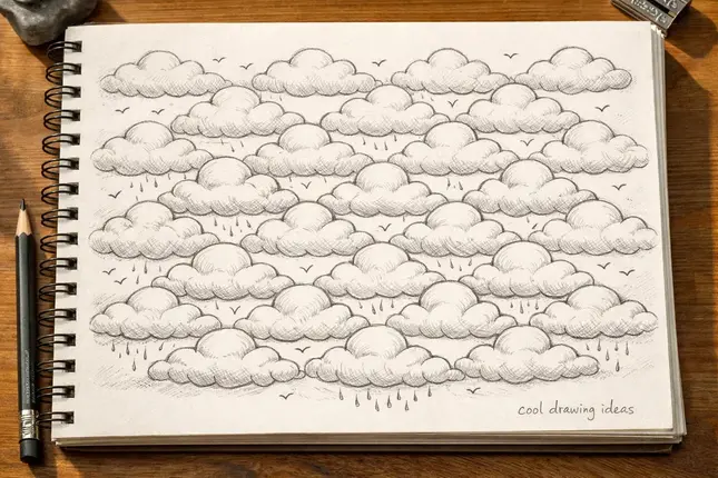 cloud pattern lines drawing cool drawing ideas aesthetic cloud sketch