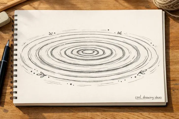 concentric circles drawing cool drawing ideas ripple pattern sketch
