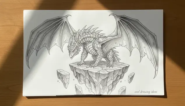 crystal scaled dragon drawing cool drawing ideas fantasy dragon sketch