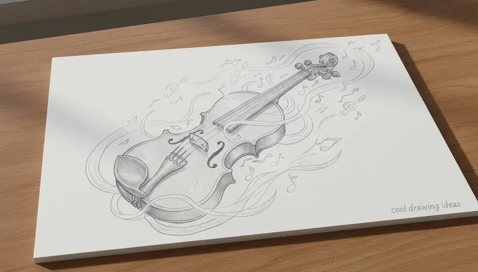 enchanted musical instrument drawing cool drawing ideas magical music sketch
