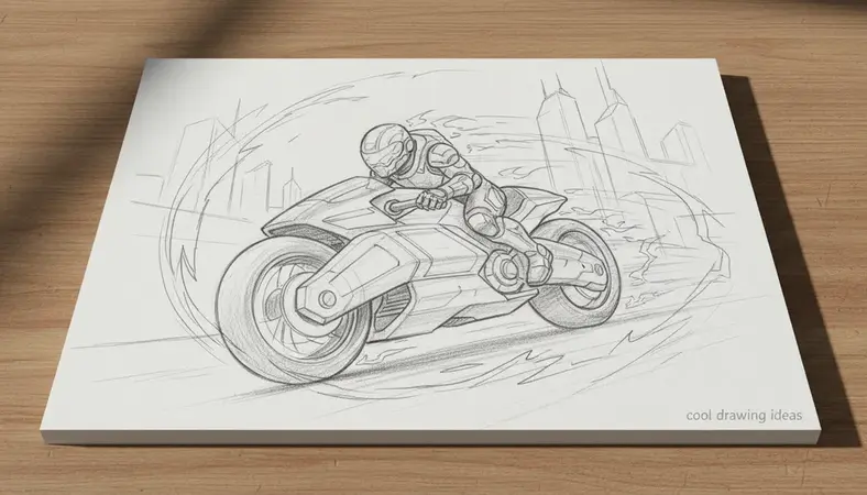 futuristic biker drawing cool drawing ideas sci fi rider character sketch