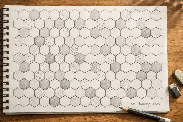 hexagon honeycomb drawing cool drawing ideas geometric hexagon sketch