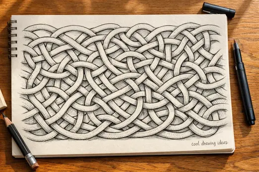 infinity knot doodles drawing cool drawing ideas woven pattern sketch