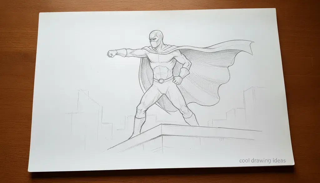 masked vigilante drawing cool drawing ideas mysterious hero character sketch