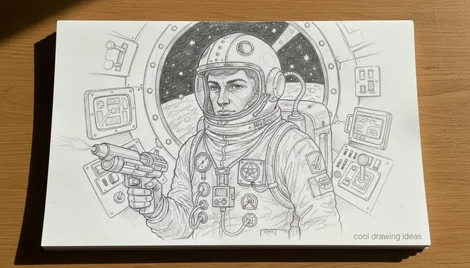 retro space pilot drawing cool drawing ideas sci fi pilot character sketch