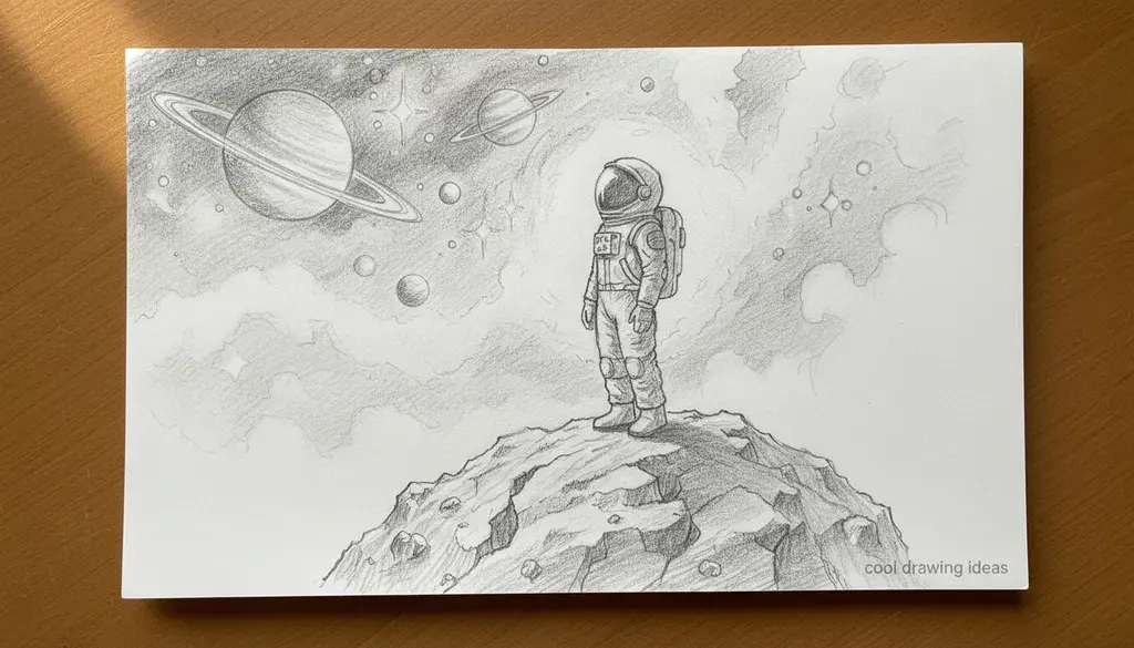 space traveler drawing cool drawing ideas astronaut character sketch
