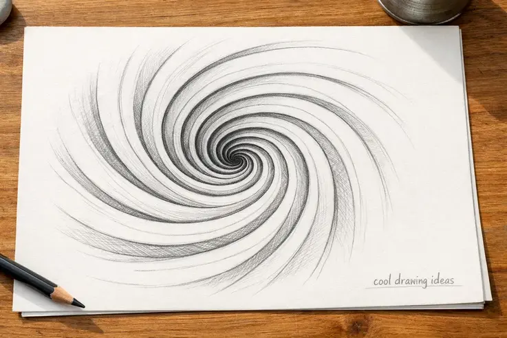 spiral vortex drawing cool drawing ideas abstract spiral sketch