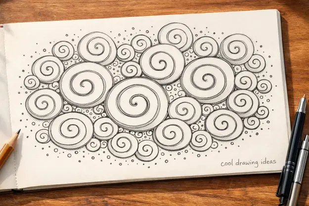 swirling spiral doodles drawing cool drawing ideas abstract spiral sketch