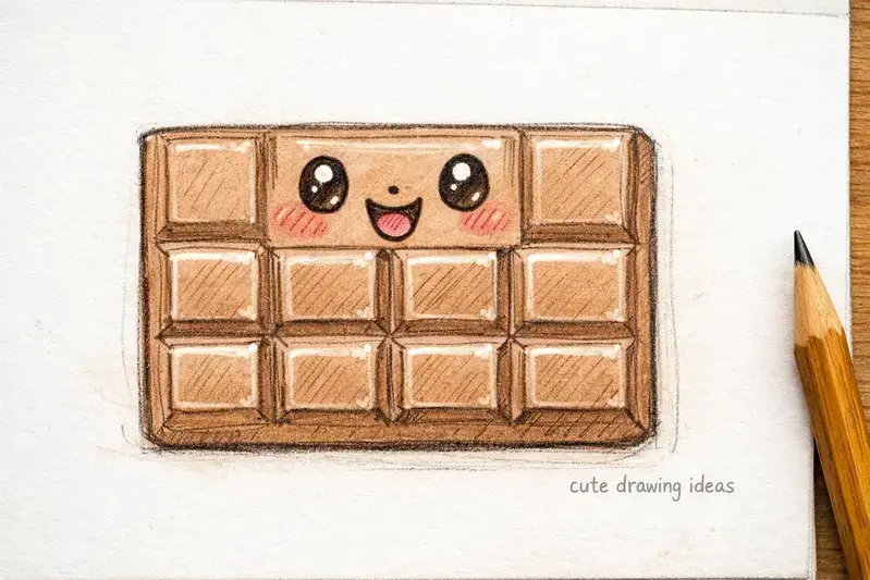 cute drawing ideas chocolate bar beginner doodle drawing