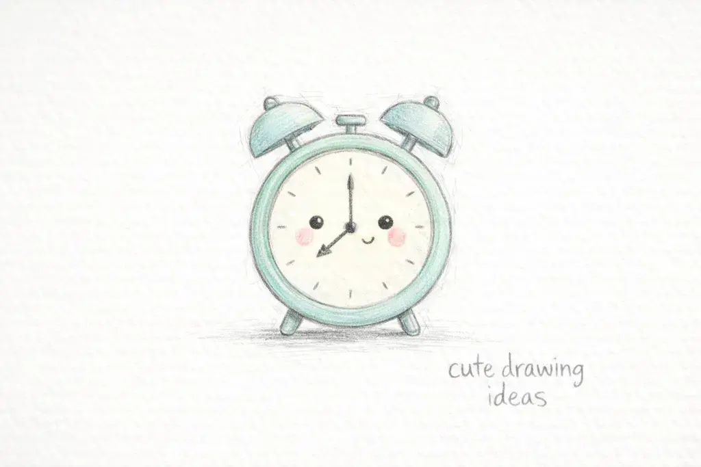cute drawing ideas cute alarm clock easy doodle drawing
