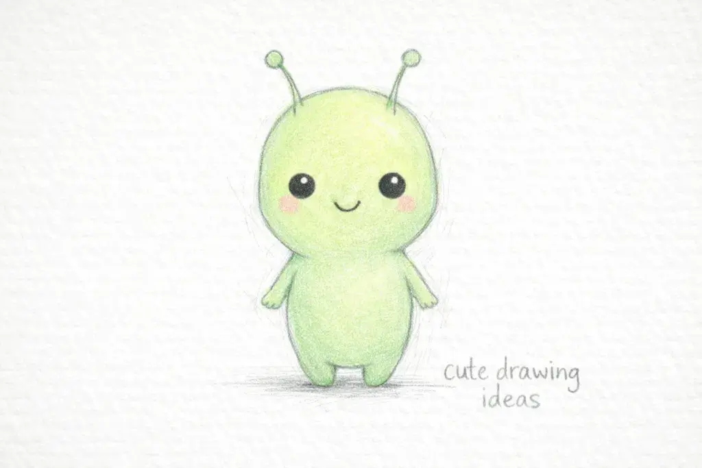 cute drawing ideas cute alien simple doodle drawing