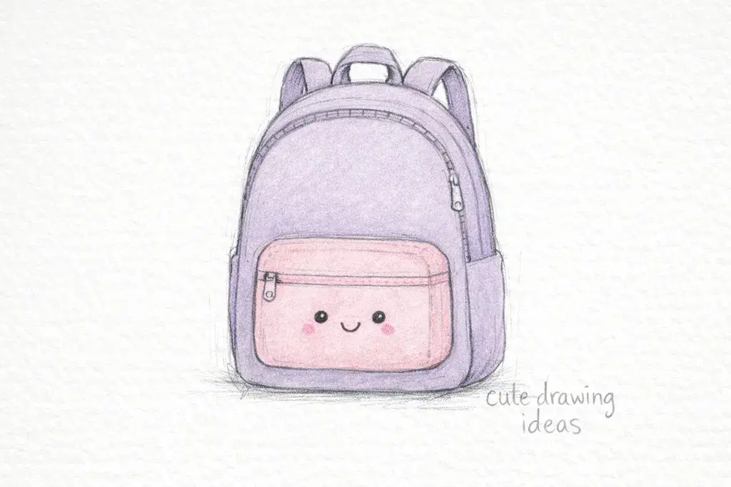 cute drawing ideas cute backpack simple doodle drawing