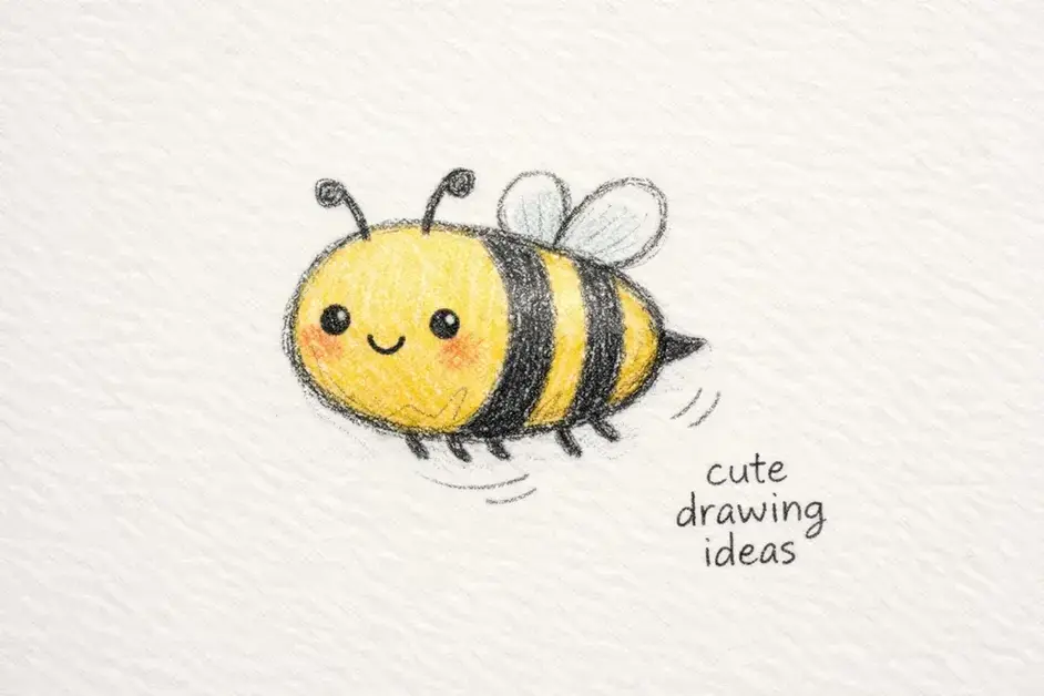 cute drawing ideas cute bee simple insect doodle drawing
