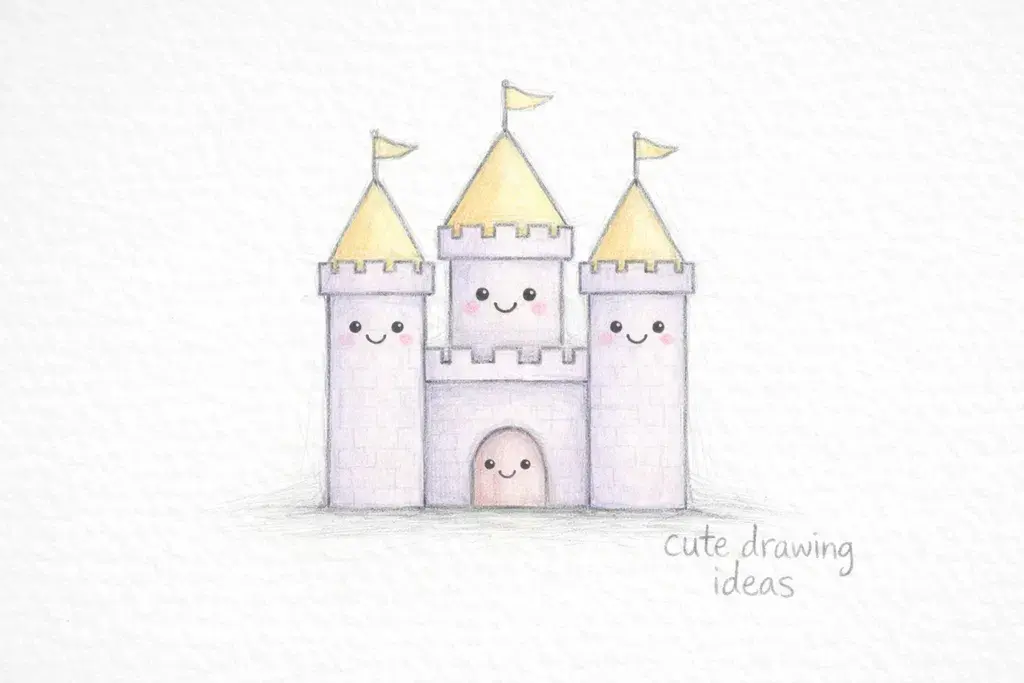 cute drawing ideas cute castle fantasy doodle drawing