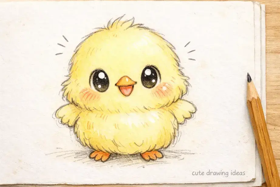 cute drawing ideas cute chick simple beginner doodle