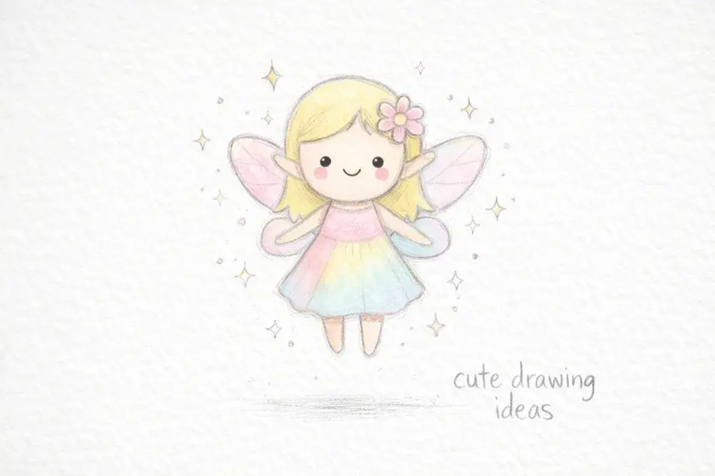 cute drawing ideas cute fairy beginner fantasy doodle drawing