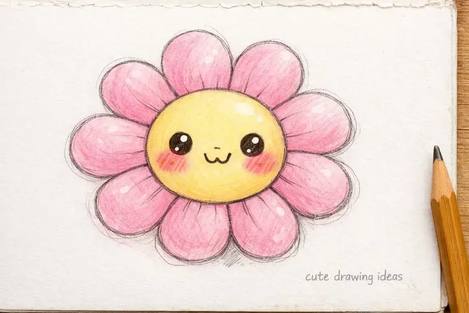 cute drawing ideas cute flower beginner doodle drawing