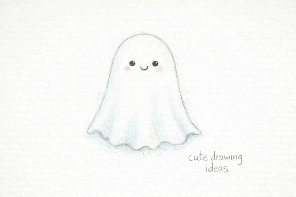 cute drawing ideas cute ghost easy doodle drawing