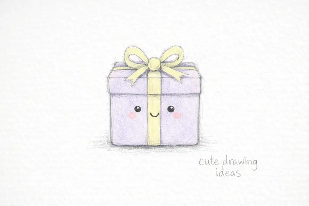 cute drawing ideas cute gift box easy doodle drawing