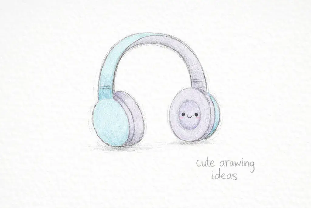 cute drawing ideas cute headphones easy doodle drawing