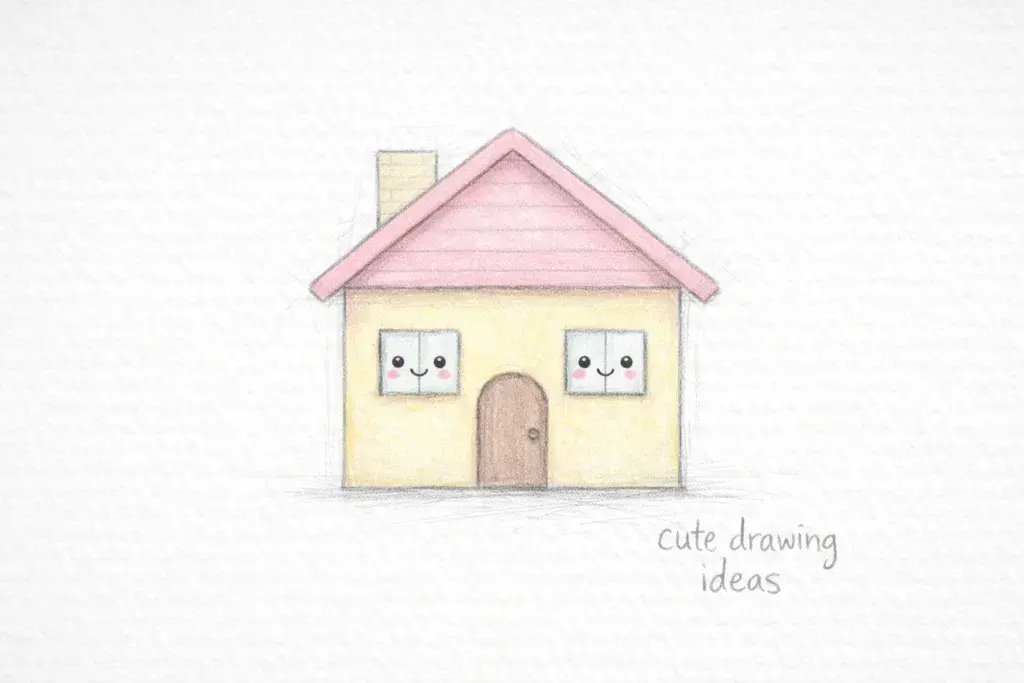 cute drawing ideas cute house beginner doodle drawing
