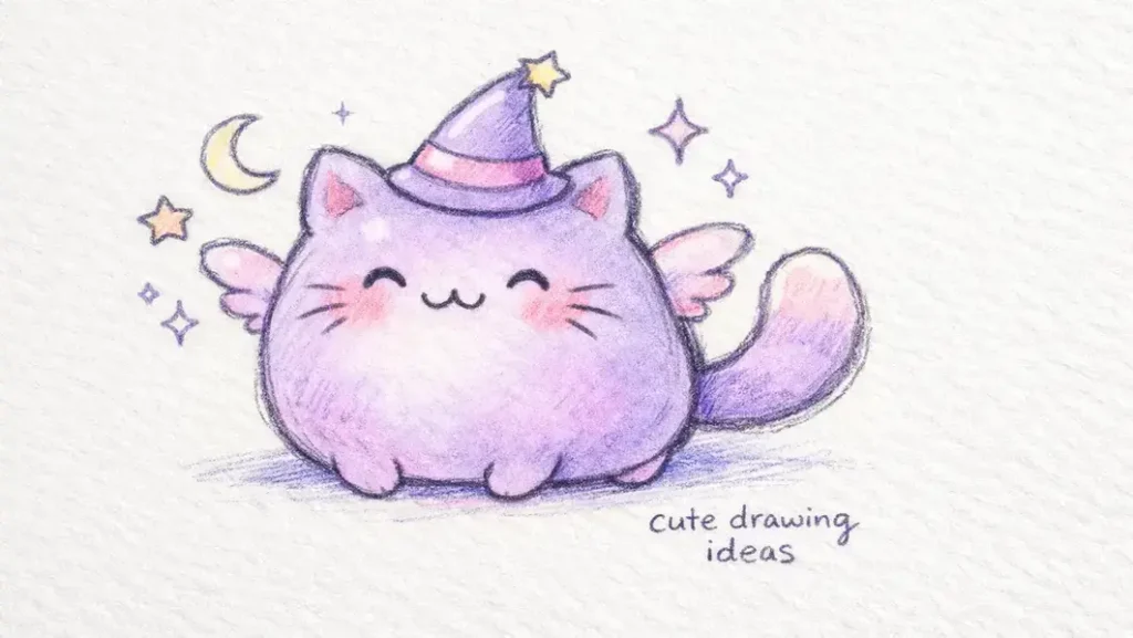 cute drawing ideas cute magical cat fantasy doodle drawing