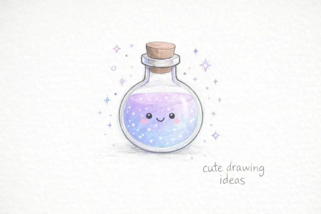 cute drawing ideas cute magical potion bottle doodle drawing