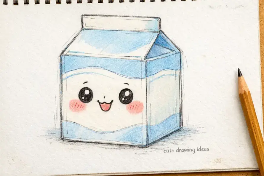 cute drawing ideas cute milk carton easy doodle drawing