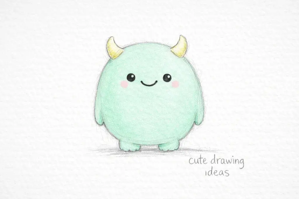 cute drawing ideas cute monster beginner doodle drawing