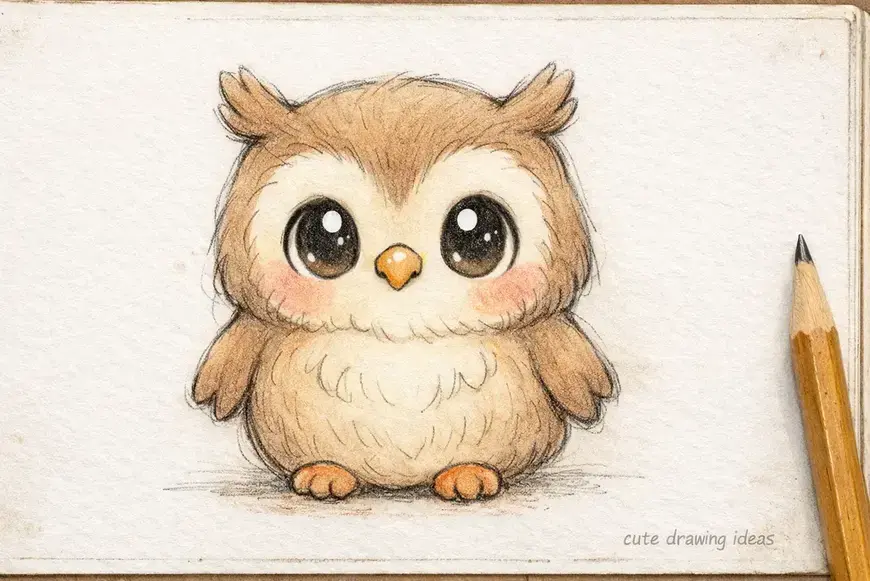 cute drawing ideas cute owl simple beginner animal doodle