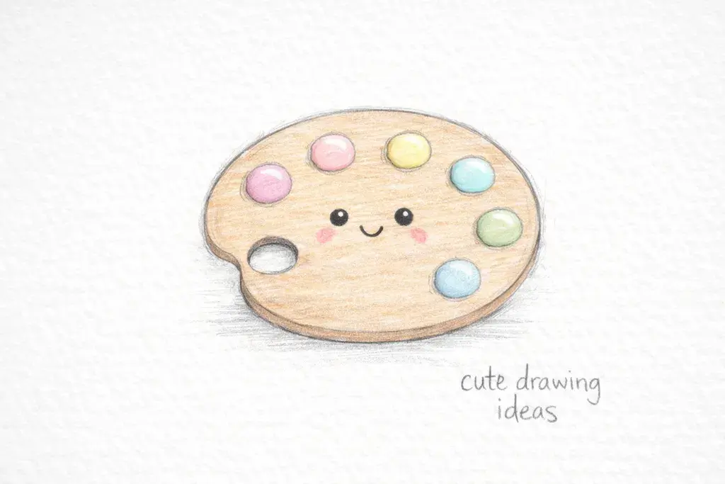 cute drawing ideas cute paint palette beginner doodle drawing