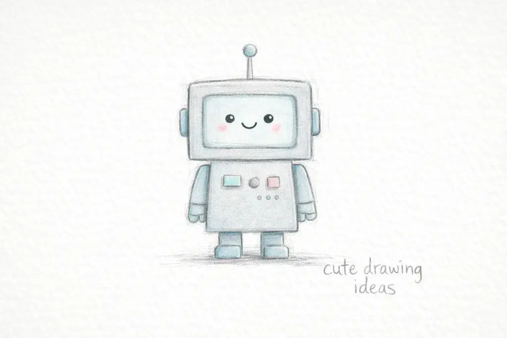 cute drawing ideas cute robot easy doodle drawing