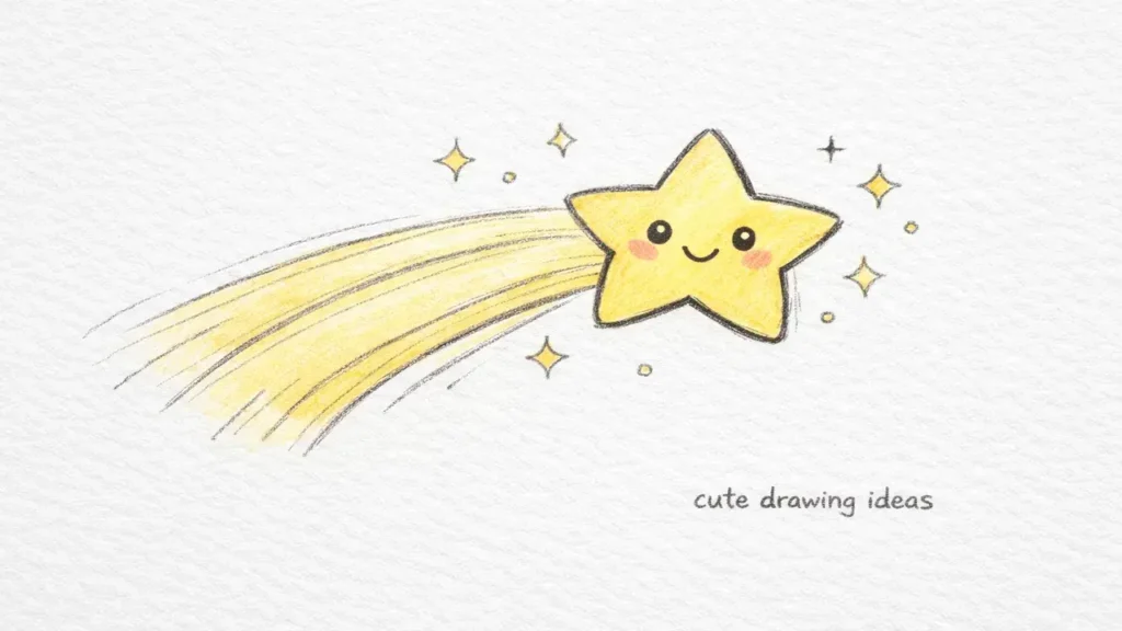 cute drawing ideas cute shooting star simple doodle drawing