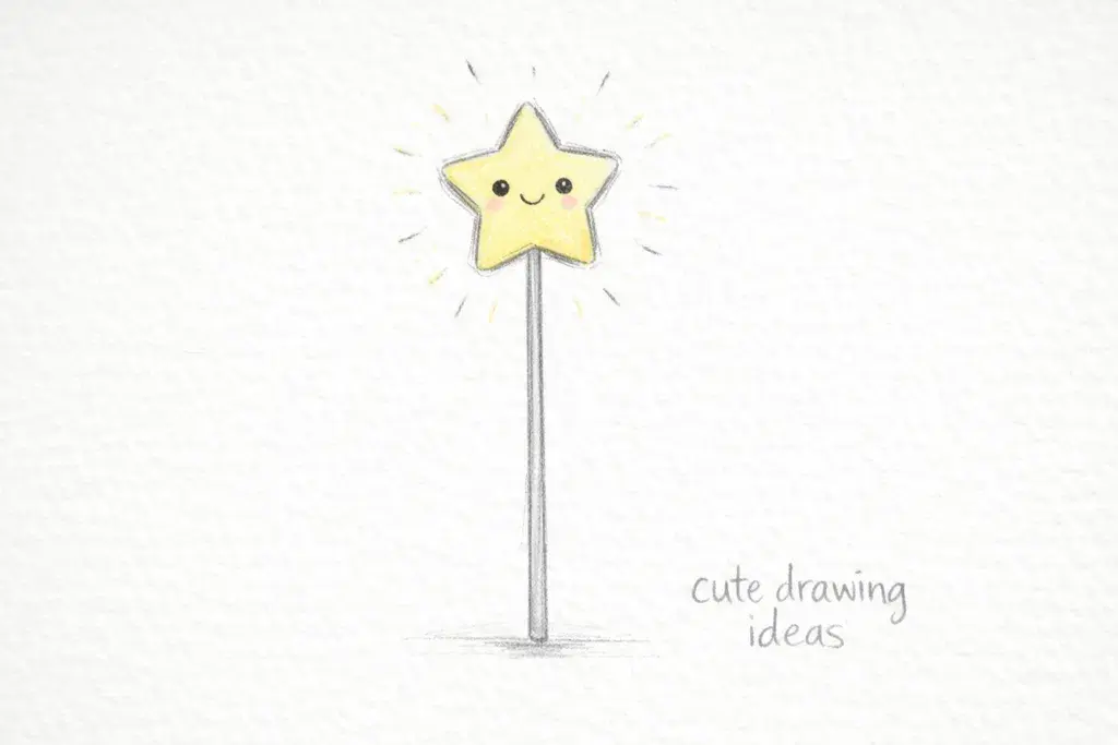 cute drawing ideas cute star wand beginner doodle drawing
