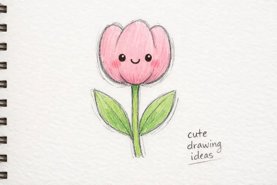 cute drawing ideas cute tulip simple flower doodle drawing