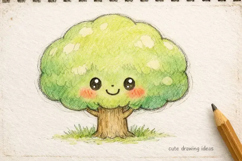 cute drawing ideas little tree beginner nature doodle drawing