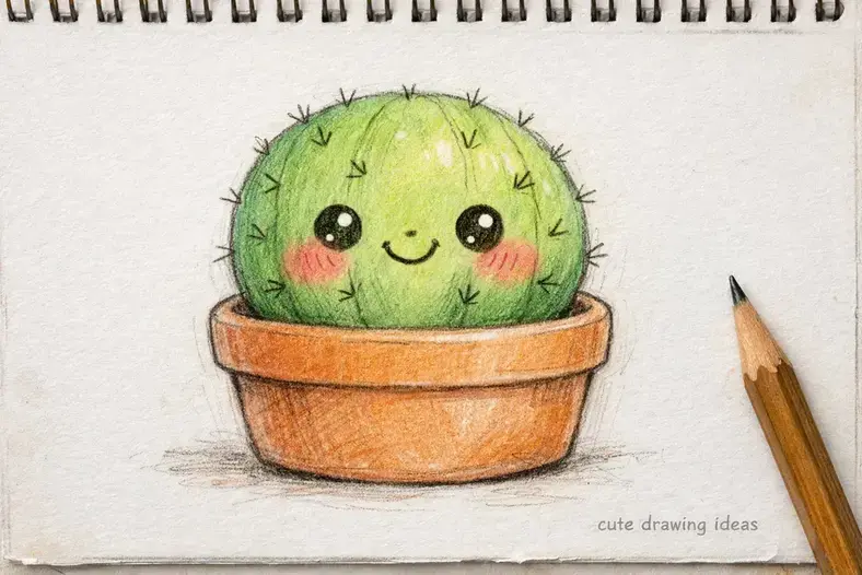 cute drawing ideas tiny cactus simple plant doodle drawing