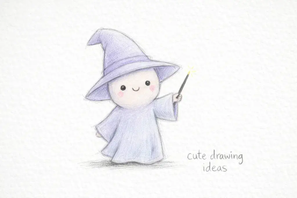 cute drawing ideas tiny wizard simple fantasy doodle drawing