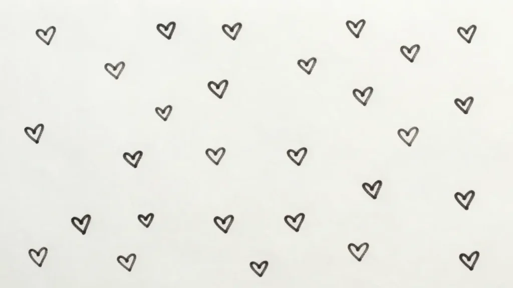 Small heart drawing pattern
