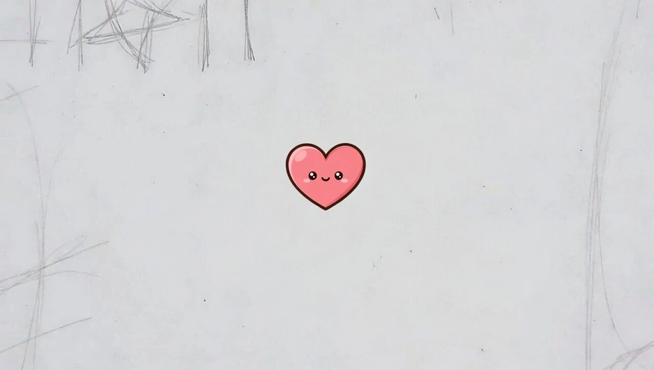Smiling heart drawing
