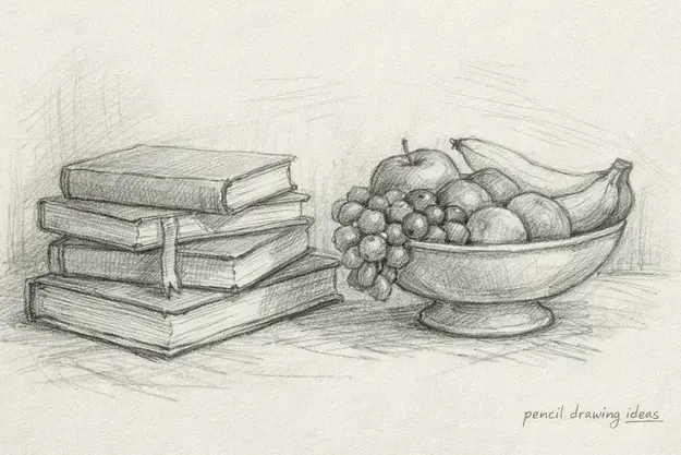 still life pencil drawing ideas objects shading