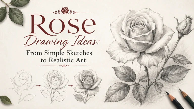 Rose Drawing Ideas: Creative Sketches and Easy Art