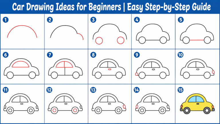 Car Drawing Ideas for Beginners Easy Step-by-Step Guide